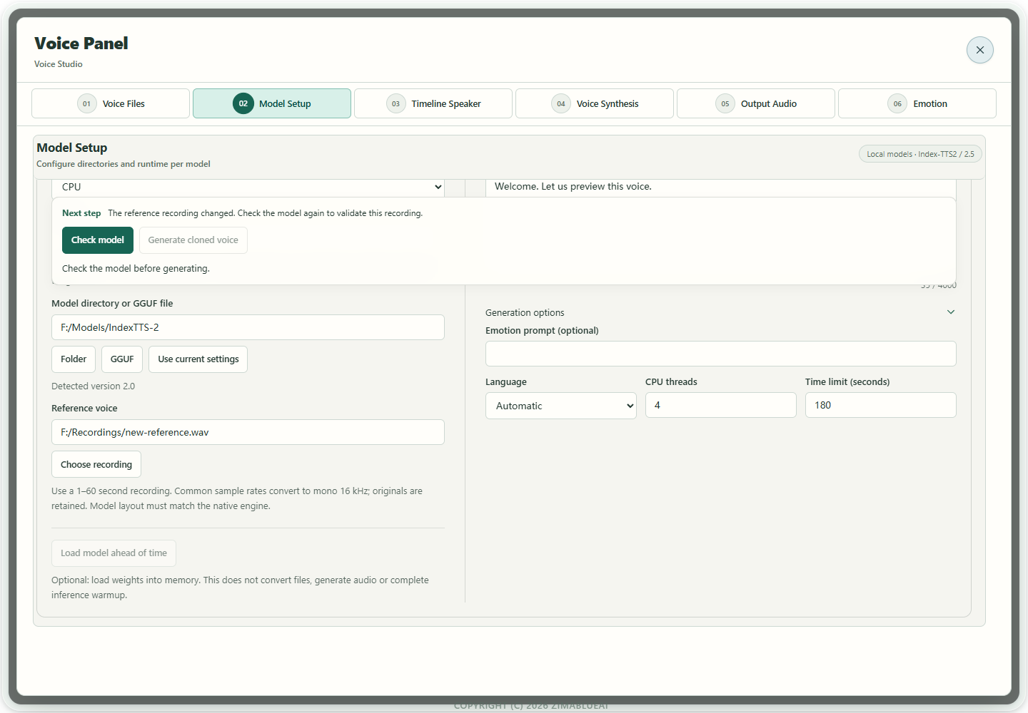 Enlarge screenshot · Clone a voice from a recording · 5