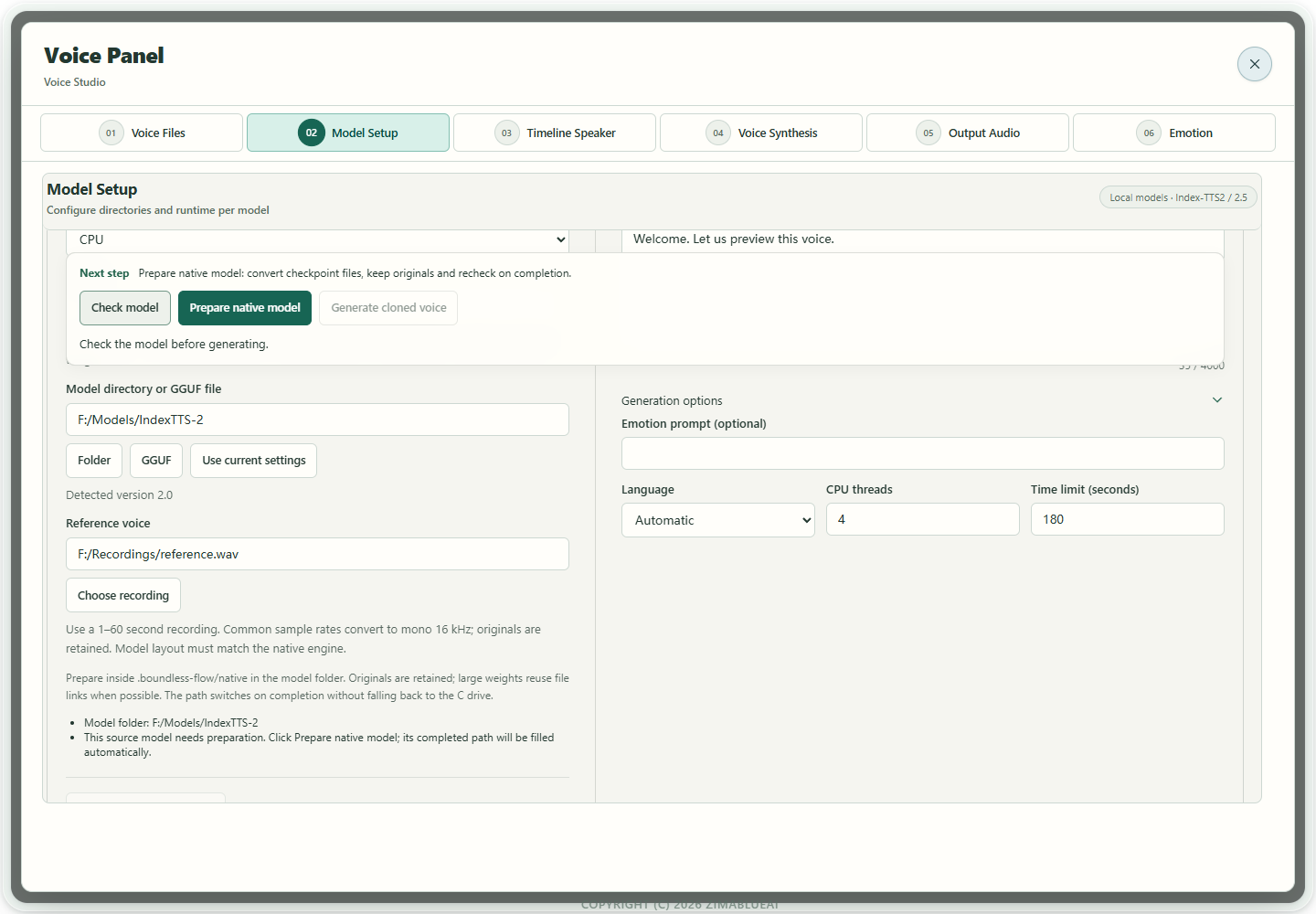 Enlarge screenshot · Download models and configure the app · 6