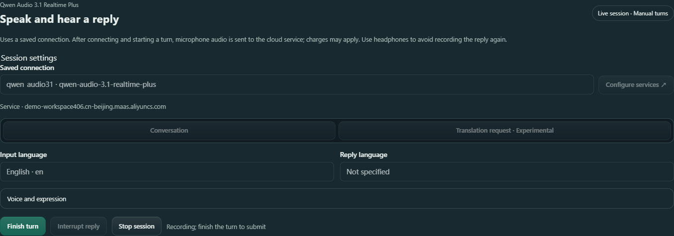 Enlarge the operation screenshot · Real-time voice conversation and turn-by-turn translation · recording