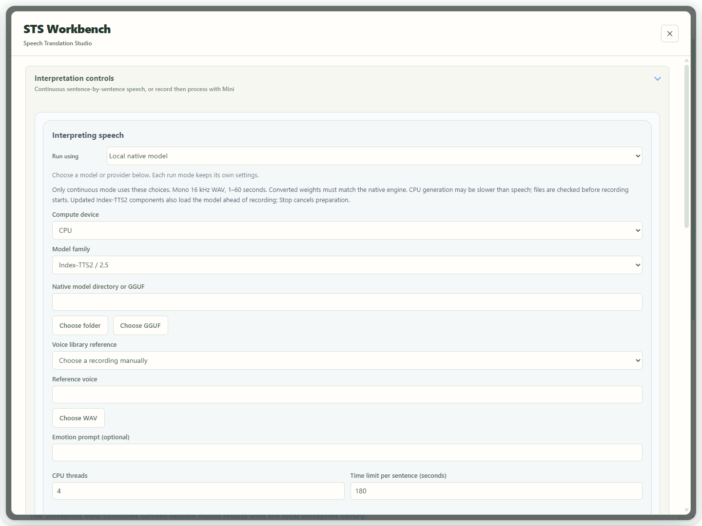 Enlarge screenshot · Live interpretation: speech in, translated speech out · 1